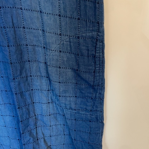 Cloth & Stone Anthropologie Chambray Denim Grid Dress, XS - Picture 3 of 7